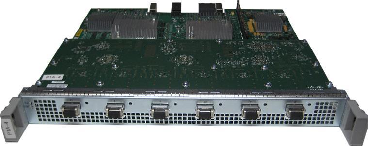The ASR1000-2T+20X1GE has twenty 1 Gigabit Ethernet ports and two 10 Gigabit Ethernet ports (Figure 1). The ASR1000-6TGE has six 10 Gigabit Ethernet ports (Figure 2).