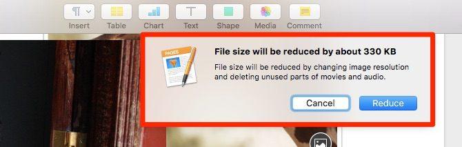 6. Compress Files Inserting media objects like photos and movies into an iwork document can increase the file size significantly.