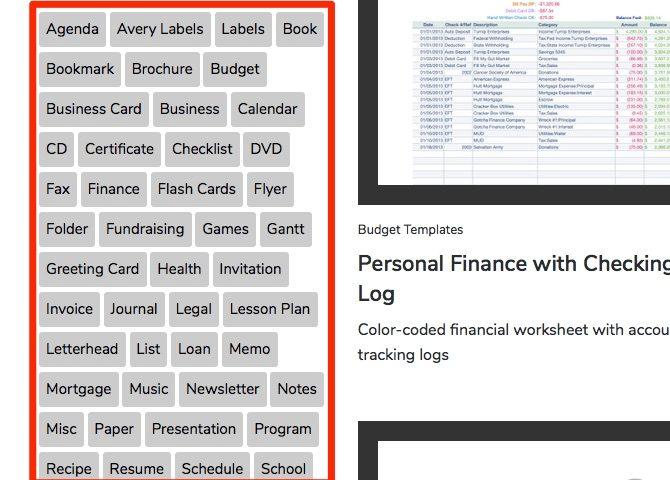 iworkcommunity has templates for timesheets, fundraisers, journals, and many other types of