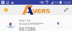 1 If your Ayers Token service has been successfully registered, a prompt will be displayed