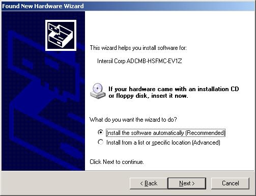 FIGURE 6. 5. The Completing the Intersil ievaladc Setup Wizard window opens. Click Finish.