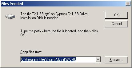 In those cases, a window similar to the following will be displayed when trying to automatically install the driver. When this occurs, select the driver with the location of c:\windows\inf\icyusb.