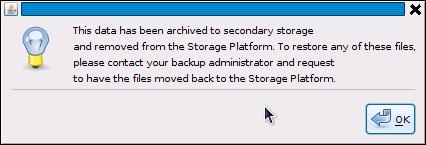 Restoring archived data Attix5 Pro allows Backup Administrators to archive Backup Clients data to tape or another disk drive using the Hierarchical Storage Management (HSM) feature.