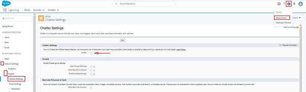 1. Prior to package install: Enable Chatter, Enable Actions in Publisher, and Confirm My Domain Chatter & Actions in Publisher are required for Match My Email package. Salesforce.