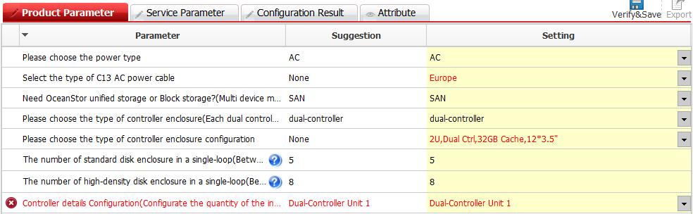 Disk enclosure loop description on the Production Parameter page To help users understand how disk enclosures are networked in the system, V3 introduces several suggestive parameters such as the