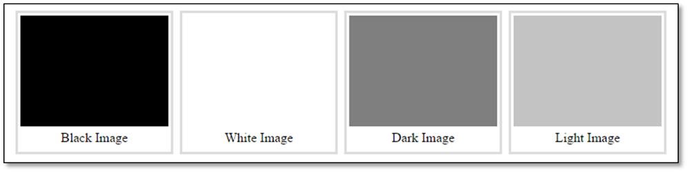 within a link to the full version of the image, and each image is accompanied by a description which appears centered below the image. The image gallery is activated by using the hover pseudo class.