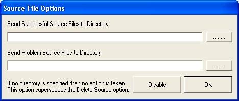 Chapter 3 - Setting User Options want the successful source files sent. 3. In the Send Problem Source Files to Directory field, set up the directory where you want the problem source files sent. 4.