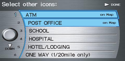 Driving to Your Destination For instance, let s assume that school icons are not displayed on the map, and you want to make sure that your settings are correct.