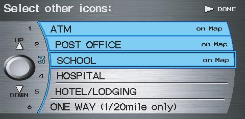 Second, you select ICON OPTIONS and verify that the school option is also on (blue). This procedure is explained below.