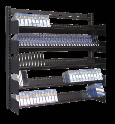 MEDIA STORAGE RACKS Multi-Media Racks Multi-Media Racks are available in TWO heights, 54 & 84 and Single or Double sided.