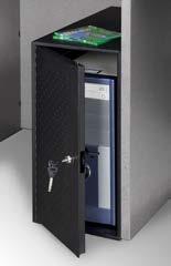 The LAPTOP LOCKER is designed to be mounted horizontally or vertically to the top or underside of