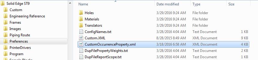 These Properties can be read into the assembly occurrence properties dialog from an external file called CustomOccurrenceProperty.
