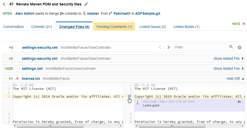 Reviewing Source Code with Merge Requests in Oracle Developer Cloud Service To format the comment, see Formatting Comments using the Wiki Markup Language. Click the Preview tab to preview the format.