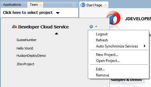 Chapter 5 Using Oracle JDeveloper with Oracle Developer Cloud Service You will find the URL in email that you received when you signed up for the trial service or purchased the service.