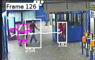 Figure 4. Illustration of the output of the controlled tracking process. Different IDs represent different tracked objects. 4.5.