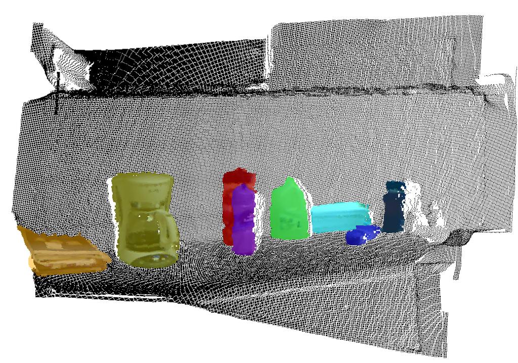 Segmentation result of an RGB-D video in the NYU V2