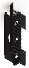 fingers and cover, black Used to manage patch panel cords vertically at the end of a cabinet row VP-BLNK1-1-42.