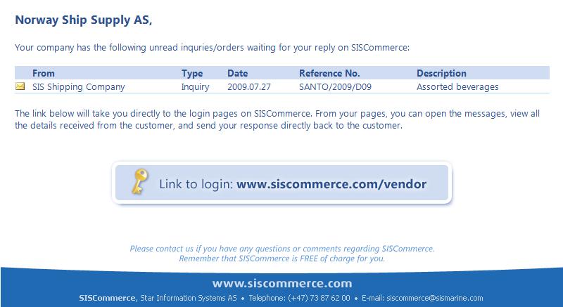pending in your SISCommerce account.