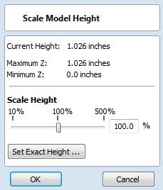 Scale Model Height You can scale the individual heights of your 3D Components using the Component Properties form.