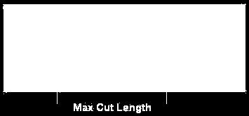 Cut Length Specifies the maximum length for any of the carved grooves and is specified in the job units.