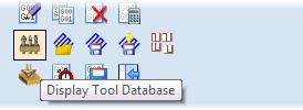 The Tool Database The Tool Database is used to make cutter management and selection very quick and easy, and reduces the possibility of programming jobs with incorrect cut depths and speeds and feeds.