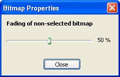 Bitmap Properties Dialog When a Bitmap or Component Grayscale is the selected item and the RIGHT Mouse menu is activated then an option called Object Properties is available.