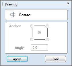 Rotate Selected vectors/bitmaps/component grayscale previews can be rotated to a new orientation using this option.