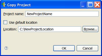 Copying projects in OPL Projects Navigator Often users want to make a copy of an existing OPL project to modify and test new features, while preserving the state of the existing project.