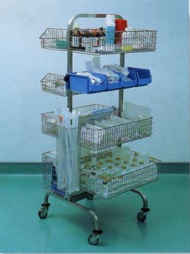 STAINLESS STEEL TROLLEYS Single-sided and double-sided trolleys. Made of 18/10 stainless steel, fully welded.