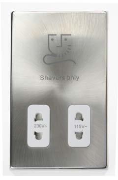 Dual Voltage Shaver Socket The smooth modern lines of the Definity