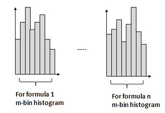 Histogram of Template Feature The sum of intensity values of three pixels in template k is greater than the values of other templates; it is can be regarded that P meets template k.