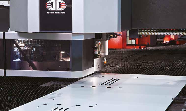 PUNCHING SOLUTION WITH AUTOMATIC TOOL CHANGE AC SERVO DIRECT TWIN DRIVE AND ZR TURRET THE FUSION OF AMADA'S ORIGINAL TECHNOLOGIES ENABLES HIGH SPEED, HIGH QUALITY AND HIGH PRODUCTIVITY PROCESSING The