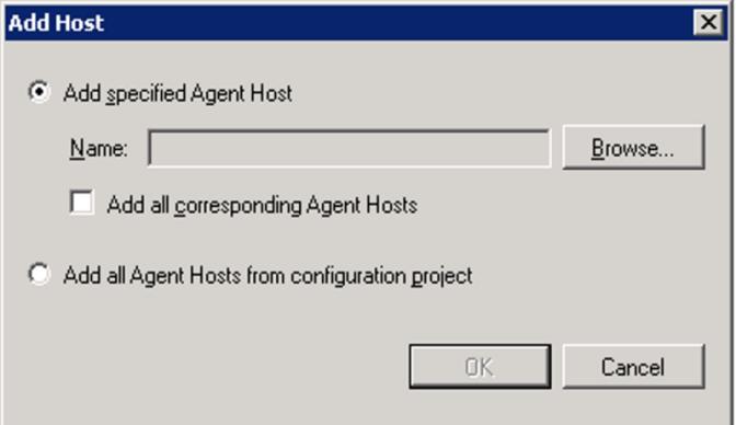 Adding an Agent Host After the Service File Viewer is started, you need to add agent hosts that are involved in migration. To add an agent host, click Add Agent Host in the Actions pane.
