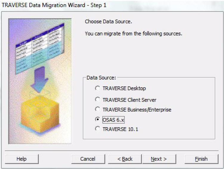 1. Open your 10.2 Server Manager and select TRAVERSE Data Migration from the External Tools list box or select it from the Start menu. The TRAVERSE Data Migration Wizard Introduction window appears.