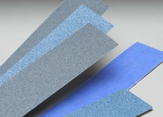 File Strips / Hand Sanding Cut Sheets / Rolls PAPER FILE STRIPS NORTON BLUEFIRE H875P EXCELLENT FOR SOFT MATERIAL APPLICATIONS Patented zirconia abrasive Strong E-weight paper, latex impregnated Open