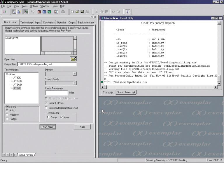 System Designer LeonardoSpectrum is the synthesis tool included with System Designer and is shown in Figure 4.