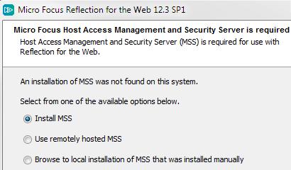 A. Install Management and Security Server 12.4 SP1 on the same machine. This scenario is for a new installation of both Reflection for the Web and Management and Security Server on the same machine.