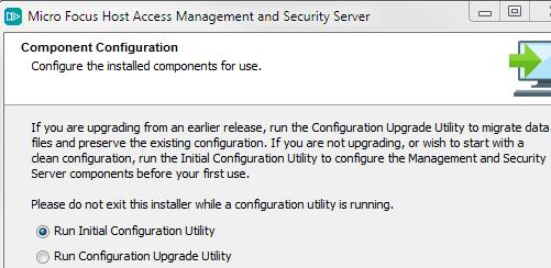 MSS. 2 Click Next to start the installation of Management and Security Server (MSS). When prompted, run the Initial Configuration Utility to configure Management and Security Server.