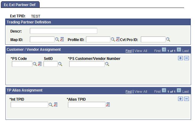Using PeopleSoft EDI Manager Chapter 2 Ec External Partner Definition page You'll need to find out from the trading partner or from the VAN what trading partner ID to use.