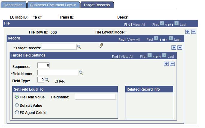 Mapping EDI Transactions Chapter 3 See Also Chapter 2, "Using PeopleSoft EDI Manager," page 3 Specifying Staging Tables Access the Inbound Maps - Target Records page.