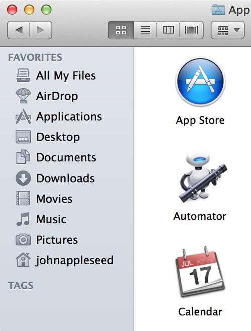 Special Folders OS X includes some folders that are already created for you, such as Applications,