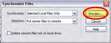 which files you want to delete, put, and