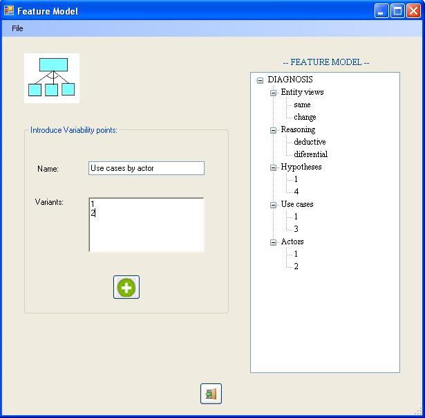 4.2.1.2 Create Feature Model protobom offers an interface for the creation of the Feature Model. The GUI corresponding to this activity is shown in the figure 4-19: Figure 4-19.