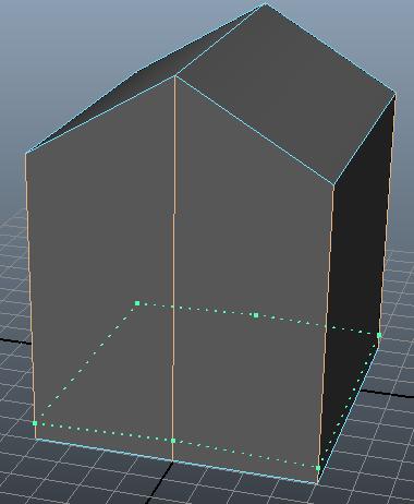 Constructing the Doorway Next up is the door of our house. With your house selected, go to Mesh Tools > Insert Edge Loop.