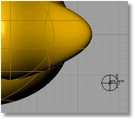 From the Solid menu, click Ellipsoid, and then click From Center. 2. Toggle Ortho and Snap on to help. 3. At the Ellipsoid center.
