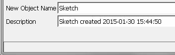 Accept name the new object (or accept the default name) and press the OK button to complete saving the Sketch layer.