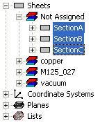 SectionC Select the menu item Edit > Delete Separate Coil Sections Press Ctrl and