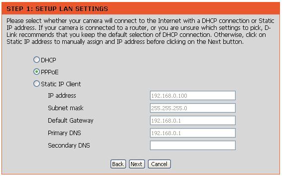 Select DHCP if you are unsure which settings to pick.