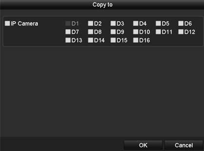 Figure 13-18 Copy Settings to Other Cameras 6. Select the camera (s) to be configured with the same quota settings. You can also click the checkbox of IP Camera to select all cameras. 7.