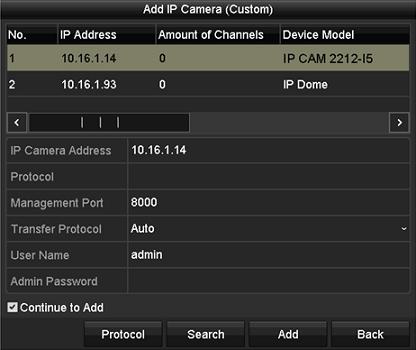 5.2 Adding the Online IP Cameras The main function of the NVR is to connect the network cameras and record the video received from it.